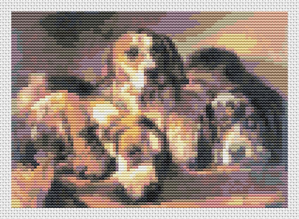French Hounds (Mini Chart) - Art of Stitch, The