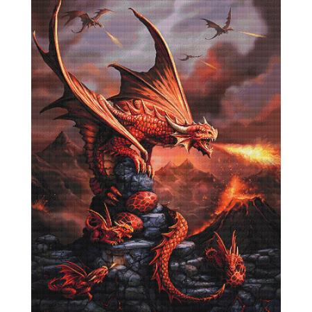 Fire Dragon by Anne Stokes - Paine Free Crafts