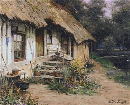 Cottage Landscape - X Squared Cross Stitch