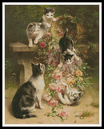 Cats And Flowers - Artecy Cross Stitch