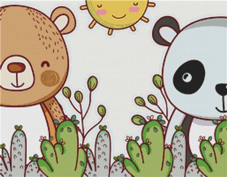 Two Bears - X Squared Cross Stitch