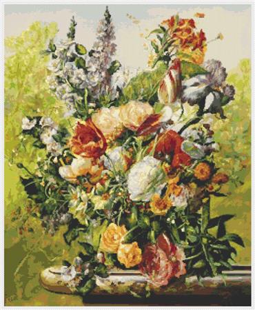 Bouquet Of Flowers On A Ledge - Art of Stitch, The