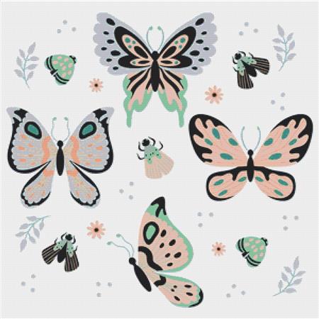 Ornamental Butterflies - X Squared Cross Stitch