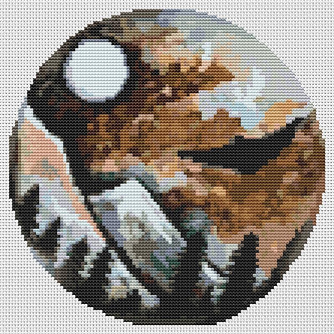 Over The Mountains (Circular Chart) - Art of Stitch, The