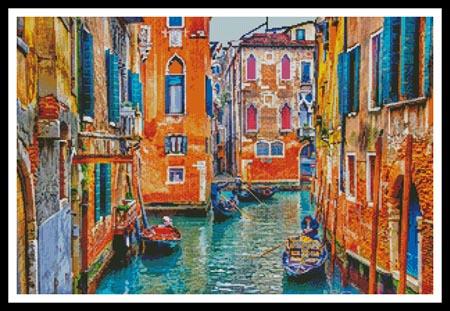 Colourful Venice Street - Artecy Cross Stitch