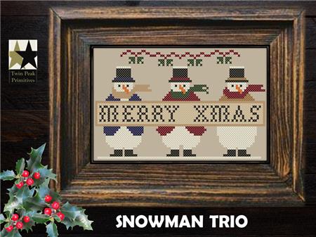 Snowman Trio Xmas - Twin Peak Primitives