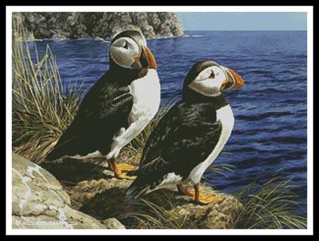 Puffin Couple - Artecy Cross Stitch