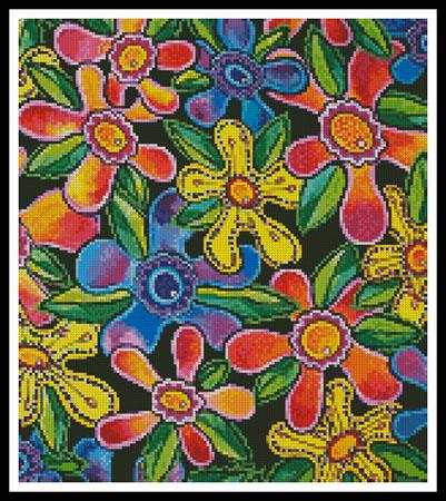 Funky Flowers (Crop) - Artecy Cross Stitch