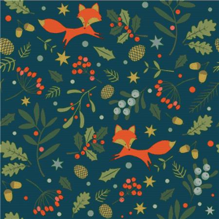 Autumnal Foxes - X Squared Cross Stitch