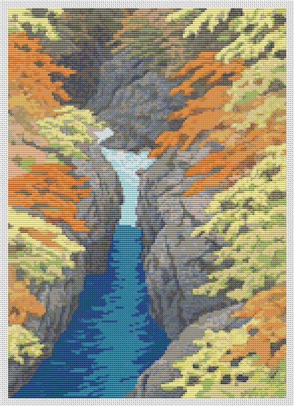 Autumn By Kawase Hasui - Art of Stitch, The