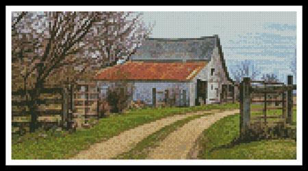 Mini Rustic Barn (Left) - Artecy Cross Stitch