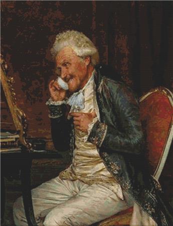 The Old Actor In Make-Up - X Squared Cross Stitch