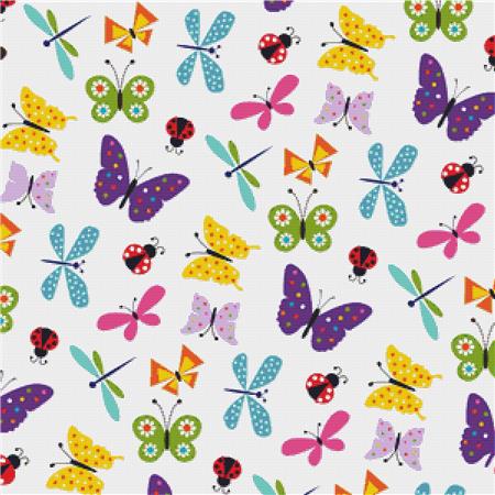 Butterflies And Ladybugs - X Squared Cross Stitch