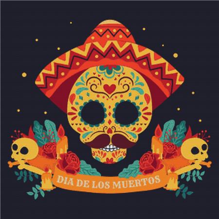 Sugar Skull Banner - X Squared Cross Stitch