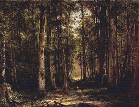 Forest Scene With Mother And Child - X Squared Cross Stitch