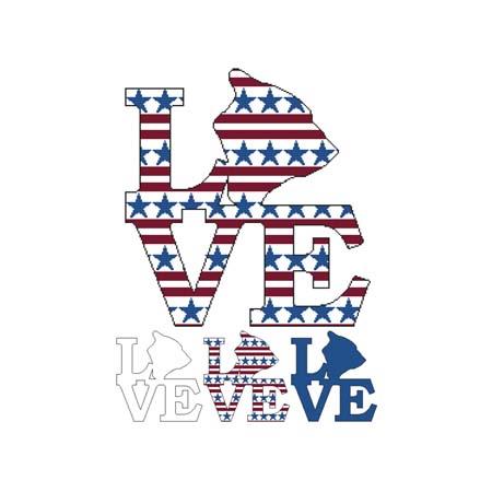 Patriotic State Love Map: Hawaii - Cross Stitch Wonders