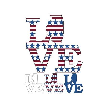 Patriotic State Love Map: Illinois - Cross Stitch Wonders