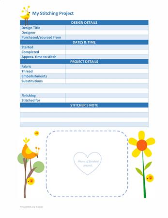 Cross Stitch Project Sheet: Birds - PinoyStitch