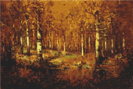 Autumn Birches - X Squared Cross Stitch