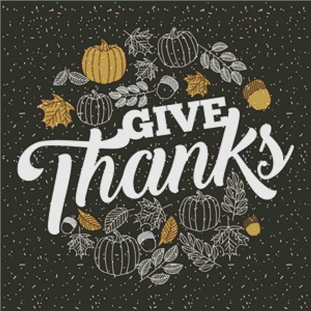 Give Thanks - X Squared Cross Stitch