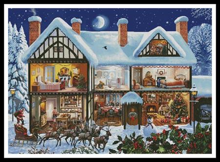 Christmas House 3 (Large) - Artecy Cross Stitch