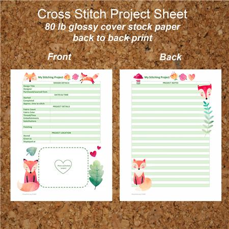 Cross Stitch Project Sheet: Fox - PinoyStitch