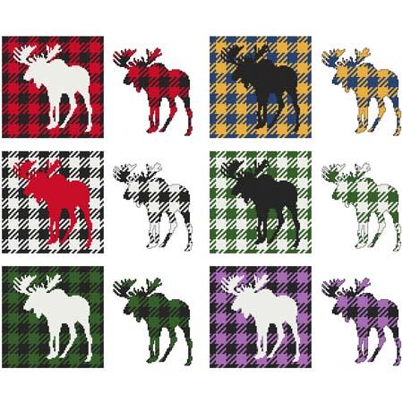 Fun With Plaid: Moose - Cross Stitch Wonders