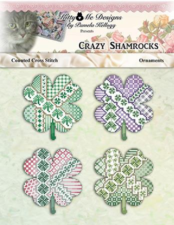 Crazy Shamrock Ornaments - Kitty & Me Designs