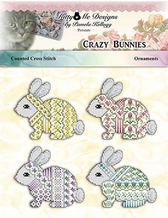 Crazy Bunnies Ornaments - Kitty & Me Designs