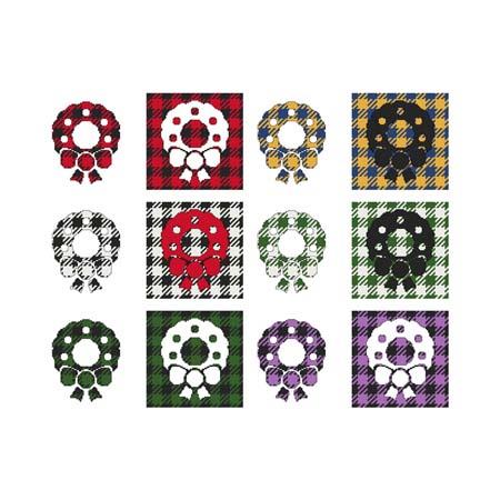 Fun With Plaid: Wreath - Cross Stitch Wonders