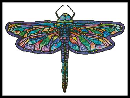 Abstract Dragonfly (No Background) - Artecy Cross Stitch