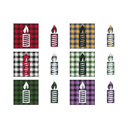 Fun With Plaid: Candle - Cross Stitch Wonders