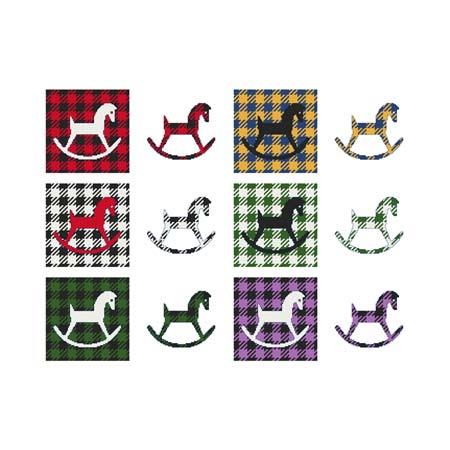 Fun With Plaid: Rocking Horse - Cross Stitch Wonders
