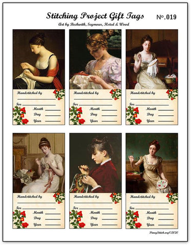 Cross Stitch Gift Tags Needlework Labels Ladies Stitching No.019 - PinoyStitch