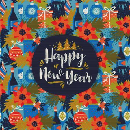 Happy New Year - X Squared Cross Stitch