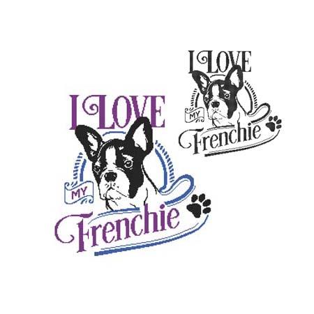 I Love My Frenchie - Cross Stitch Wonders
