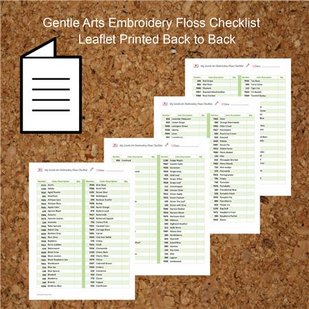 Embroidery Floss Checklist Gentle Arts - PinoyStitch
