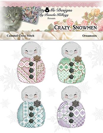 Crazy Snowman Ornaments - Kitty & Me Designs