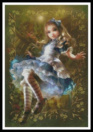 Floating Alice (Large) - Artecy Cross Stitch