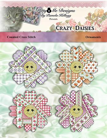 Crazy Daisies Ornaments - Kitty & Me Designs