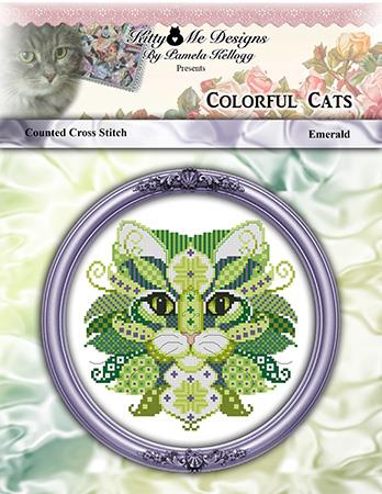 Colorful Cats Emerald - Kitty & Me Designs