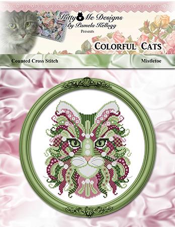 Colorful Cats Mistletoe - Kitty & Me Designs