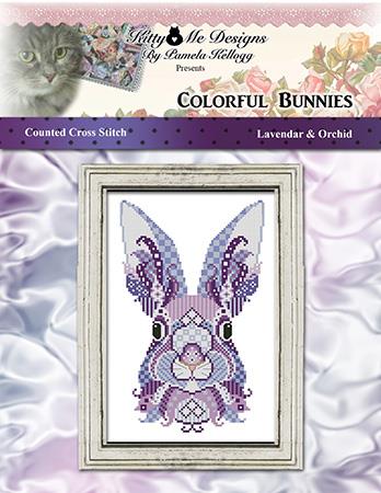 Colorful Bunnies Lavender And Orchid - Kitty & Me Designs