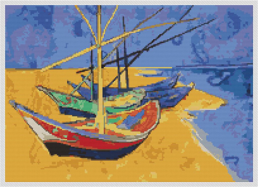 Boats On A Beach - Art of Stitch, The