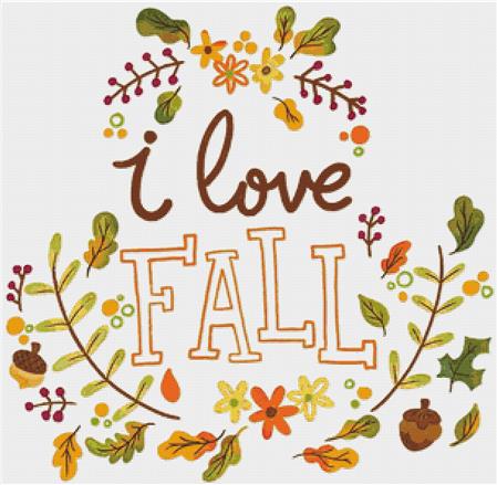 I Love Fall - X Squared Cross Stitch