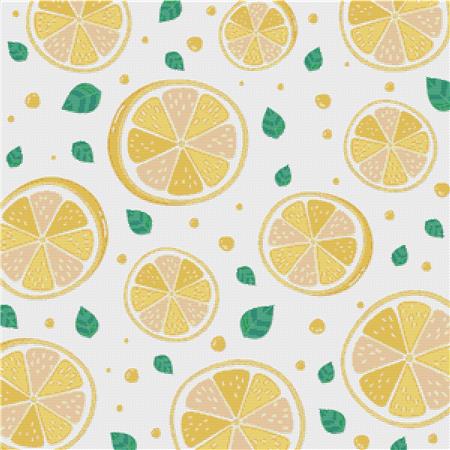 Lemon Slices - X Squared Cross Stitch