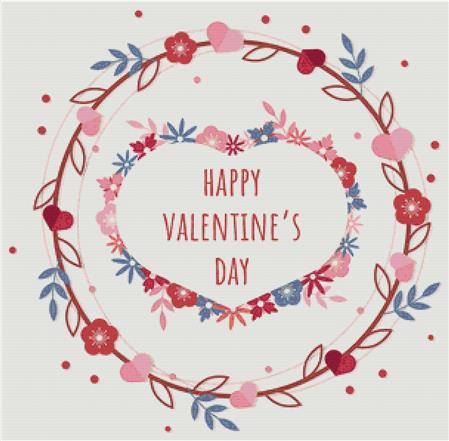 Happy Valentine's Day - X Squared Cross Stitch