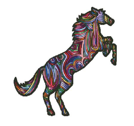 Abstract Horse - Fox Trails Needlework