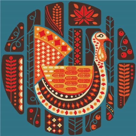 Thanksgiving Turkey I - X Squared Cross Stitch