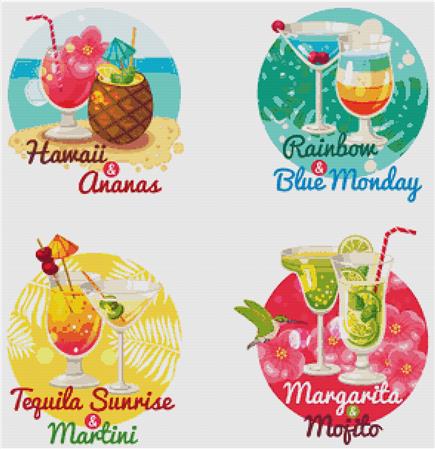 Cocktails - X Squared Cross Stitch
